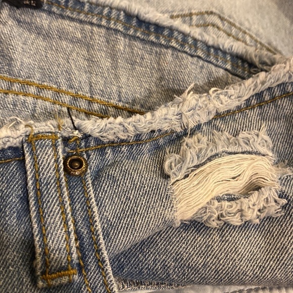 Nasty Gal Distressed Very High Waist Denim Shorts - Picture 6 of 6